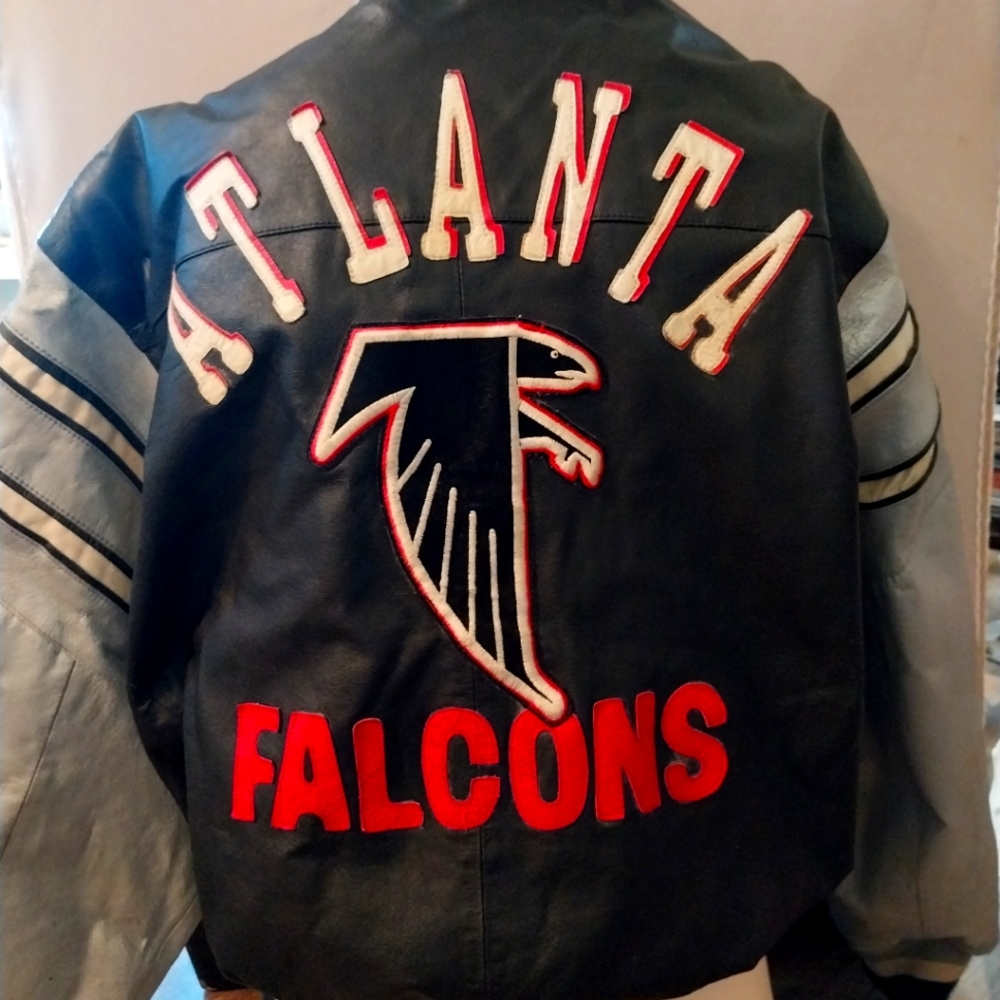 Leather Vintage Atlanta Falcons Jacket- Men's M